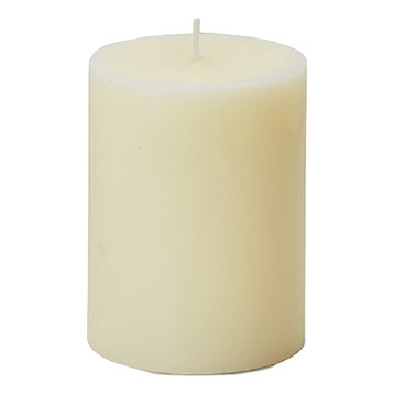 Ivory Pillar Candles, 3x4", Set of 4