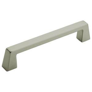 C-to-C Marble White/Polished Nickel Cabinet Pulls Amerock 5-1/16 in. 128 mm