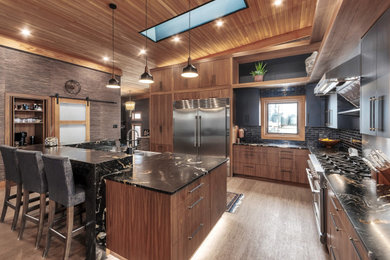 Example of an eclectic kitchen design in Other