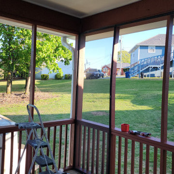 Screened and covered deck addition