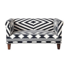 Sofa Black White Ikat
