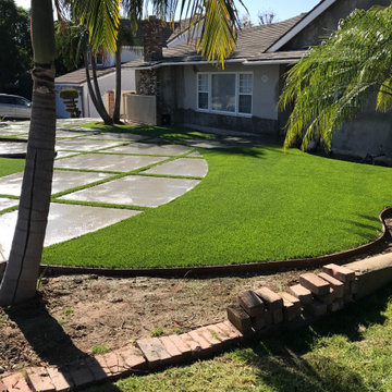 Front yards with Artificial Turf