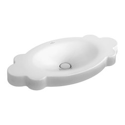 La Belle Surface-mounted Washbasin Oval White Alpin - Bathroom Fixtures