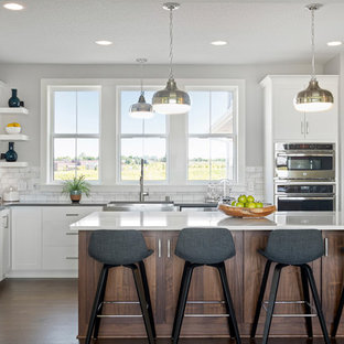 Gray Cabinets Brighten This Small Light White Transitional