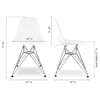 Tower Dining Chair, White, 4-Pack