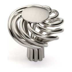 Dynasty Hardware - Birdcage Spiral Cabinet Knob Satin Nickel - Cabinet And Drawer Knobs