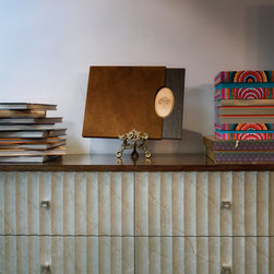 Metaphor | 6-Drawer Chest with Fluting in Antique Silver - Home Office Furniture