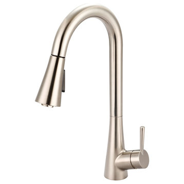 i2 Single Handle Pull-Down Kitchen Faucet, Pvd Brushed Nickel