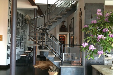 Inspiration for an eclectic staircase remodel in New York