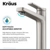 Kraus KVF-1400 Indy 1.2 GPM Vessel 1 Hole Bathroom Faucet - Chrome