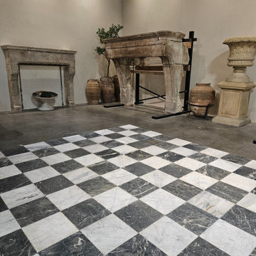 Checkerboard Antiqued Carrara Neo Marquina