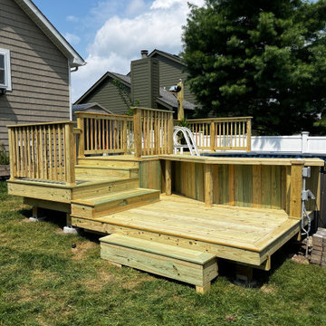 Pressure Treated Wood Pool Deck