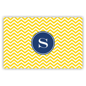 Laminated Placemat Chevron Single Initial, Letter I