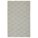 Jaipur Living - Barclay Butera by Jaipur Living Pacific Natural Trellis Blue Rug, 5'x8' - The Newport collection by Barclay Butera features abstract and geometric patterns with a modern, coastal vibe. Pacific, a wool and sisal area rug, showcases a classic blue and white colorway. This handwoven rug boasts a grounding texture of natural grass fibers that is softened and elevated durable wool.