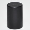 Art Glass Square Knob, Black Post, Granite, Black & White