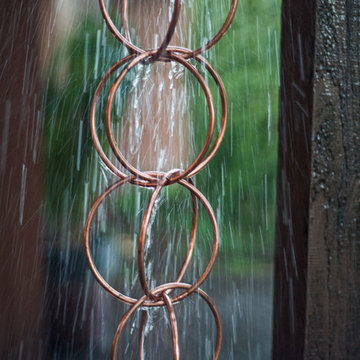 Double Link Rain Chain - Polished Copper by Good Directions