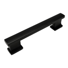 [10-PACK] Cosmas 702-3.5FB Flat Black Contemporary Cabinet Pull