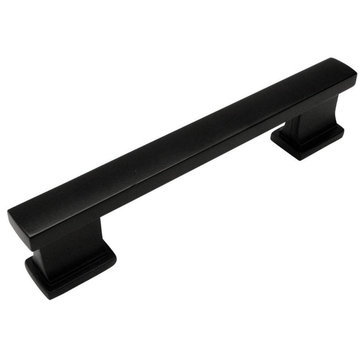 [10-PACK] Cosmas 702-3.5FB Flat Black Contemporary Cabinet Pull