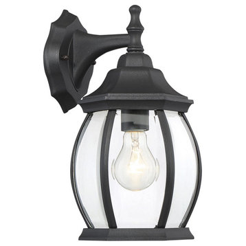 Savoy House Meridian 1-Light Outdoor Wall Sconce M50053BK, Black
