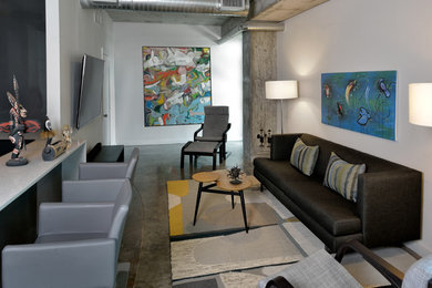 Modern living room in Houston.