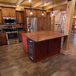 Coe Hill, Ontario   Rustic Wormy Ash Cottage Kitchen - Products