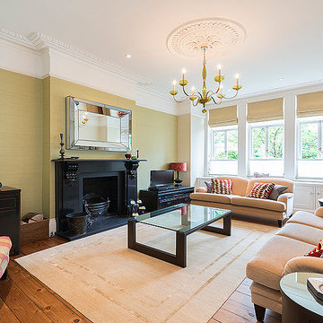 Elegant period and contemporary living room