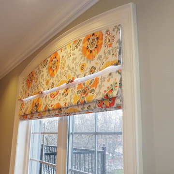 Custom Roman and Matching Arch Window Valance