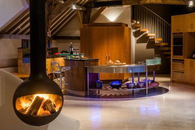Design ideas for a large modern kitchen in Hampshire.