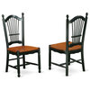 Dining Chair Black & Cherry, DOC-BCH-W