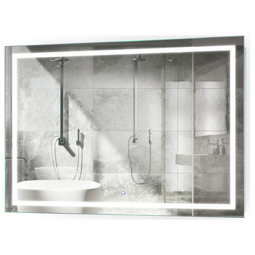 Krugg LED Bathroom Mirror, Lighted Vanity Mirror Dimmer and Defogger, 48x36