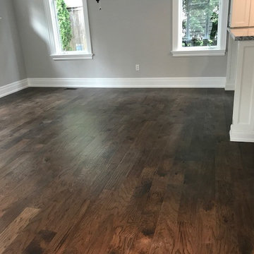 Hickory Hardwood Flooring in Open Concept Kitchen / Dining Room
