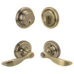 FPL Door Locks & Hardware - FPL Terrace Lever with Deadbolt, Entry Set, Antique Brass - FPL's Terrace Lever with Deadbolt - Entry Set offers the beautiful design of solid brass construction.  The passage lever offers easy access, while the deadbolt provides entry door security.  Perfect for rental units so your tenants cannot accidentally lock themselves out of the home or apartment!  IF YOU PURCHASE MULTIPLE QUANTITIES, THE DEADBOLTS WILL BE KEYED ALIKE (SAME KEY WILL OPERATE THEM ALL).  IF YOU NEED MULTIPLE SETS BUT NEED A DIFFERENT KEY TO OPERATE EACH SET, PLEASE PLACE A SEPARATE ORDER FOR EACH SET.
