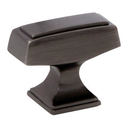 1 1/2" Oversized Sq Knob Mulholland Gunmetal BP535342GM - Cabinet And Drawer Knobs