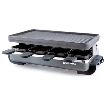 8-Person Raclette Grill | Cast Iron Top Anthracite