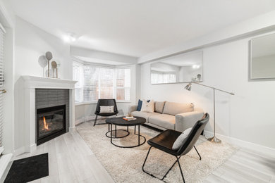 Minimalist living room photo in Vancouver