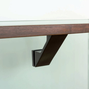 VS Glass Series Black Handrail Bracket