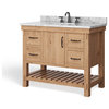 Bosque Bath Vanity, Driftwood, 42", Single Sink, Undermount, Freestanding