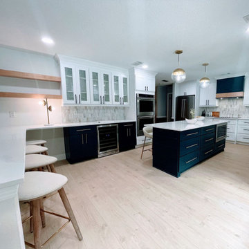 Navy Blue Shaker Cabinets