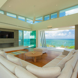 High level Breezway louvres in lounge - Windows