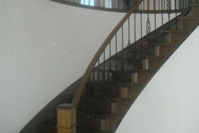 Curved Staircase - Interior Stair Railing in Vancouver