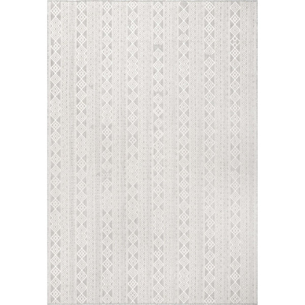 nuLOOM Calla Contemporary Outdoor Striped Area Rug, Gray 5'x8'