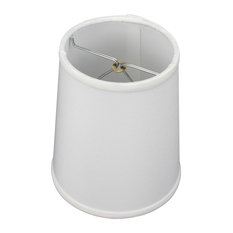 Fenchel Shades 4"x5"x6" Flame Clip Attachment Empire Lamp Shade, Linen White