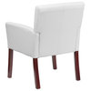 Flash Furniture White Leather Executive Side Chair Or Reception Chair