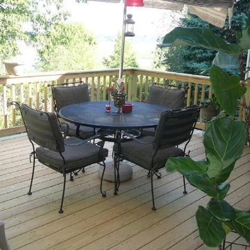 Second Story Deck with Stairs to Backyard
