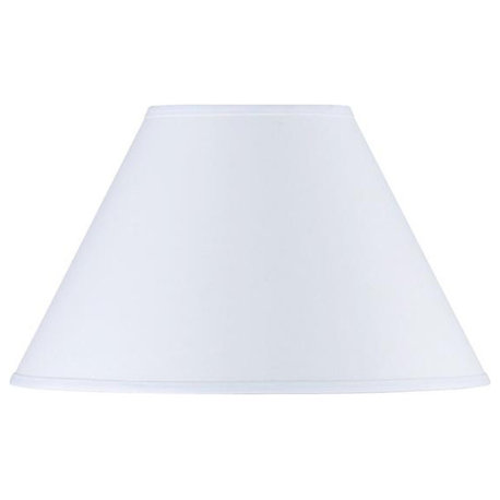 Round Hardback Fabric Shade, White, 11" Tall