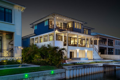 Example of a trendy home design design in Tampa