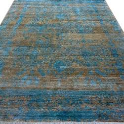 Hand Knotted Zero Pile 100 Knots - Area Rugs