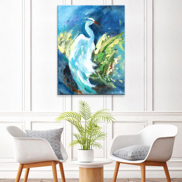 'Heron in Color Ready2HangArt Canvas by Dana McMillan
