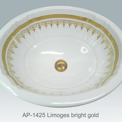 Hand Painted Undermounts by Atlantis Porcelain - Bathroom Sinks