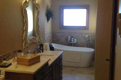 Inspiration for a contemporary bathroom remodel in Other